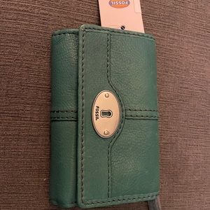 Fossil wallet in teal - new with tags